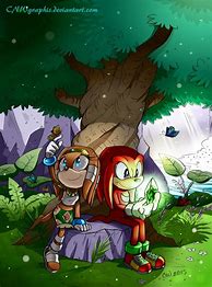 Image result for Knuckles and Tikal Knuxikal
