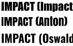 Image result for Fonts Similar to Impact