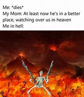 Image result for Skeleton Burning in Hell Meme