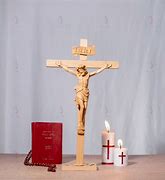 Image result for Wooden Christian Cross and Bible