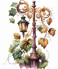 Image result for No Backround Lamp Post and Vine