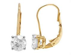 Image result for Diamond Leverback Earrings Gold