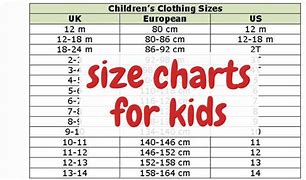 Image result for Toddler Shirt Size Chart