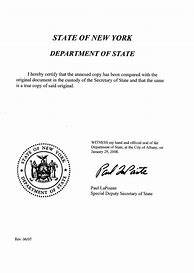 Image result for Certificate of Good Standing for Corporations in New York State Template