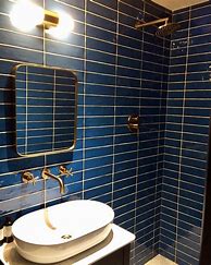 Image result for Navy Blue Bathroom Tiles