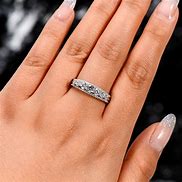 Image result for Wedding Ring Bands for Women Pink Silver Gold Diamond Thee