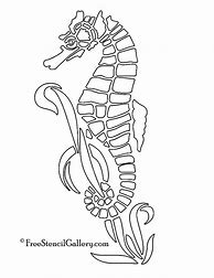 Image result for Seahorse Stincil