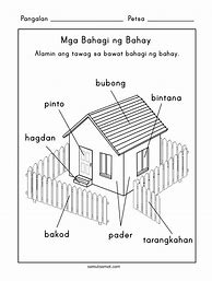 Image result for Bahagi Ng Bahay Worksheet