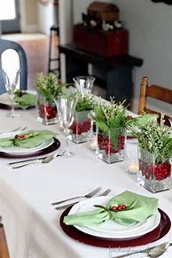 Image result for Christmas Dinner Table Decoration Ideas