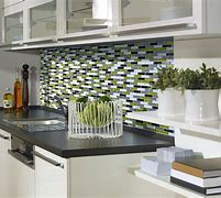 Image result for Glass Mosaic Tile Kitchen