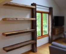Image result for Rustic Floating Wall Shelves