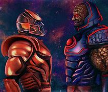 Image result for Darkseid vs Thanos Art