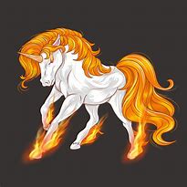 Image result for Cartoon Fire Unicorn