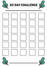 Image result for Printable 30-Day Challenge Black and White Free circa L