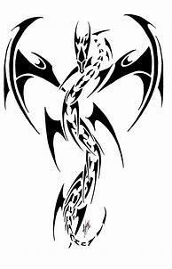 Image result for Black Tribal Dragon Tattoos