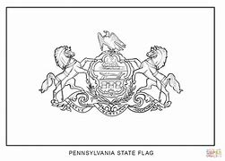 Image result for Pennsylvania State Flag Black and White