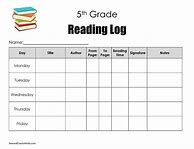 Image result for Reading Log Summary 5 Grade