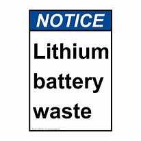 Image result for Battery Waste Sign