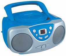 Image result for Mini Blue Cassette Player Radio Boombox