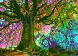 Image result for Tree Trippy Psychedelic Art