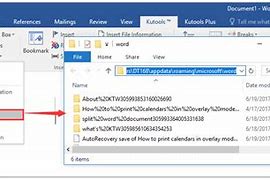 Image result for Auto Recovery Folder