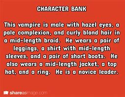 Image result for Character Bank Prompts
