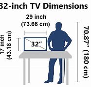 Image result for 32 Inch TV Measurements