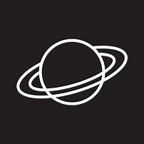 Image result for Saturn Icon Black and White