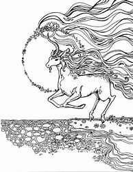 Image result for Mystical Unicorn Coloring Page