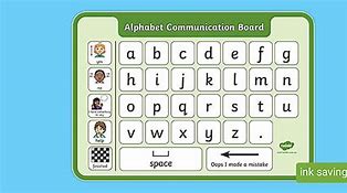 Image result for Alphabet Communication Board