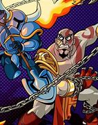 Image result for Kratos vs Shovel Knight