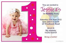 Image result for First Birthday Invitation Card Models