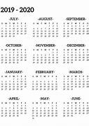 Image result for 2019 2020 Calendar Printable One Page