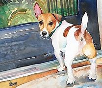 Image result for Jack Russell Paintings Cricket