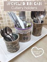 Image result for Tin Can Cutlery Holder