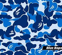Image result for BAPE Blue Camo Fabric