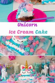 Image result for Unicorn Theme Ice Cream Cake