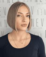Image result for Chin-Length Blunt Bob for Thin Hair