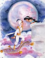 Image result for Aladdin and Jasmine Art