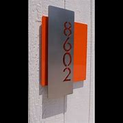 Image result for Wall Mounted Large Orange House Numbers