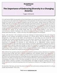 Image result for Diversity Thesis Examples