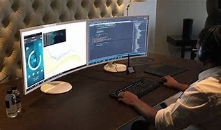 Image result for samsungs curved monitors setup