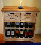 Image result for Upcycled Antique Wine Rack Cabinet