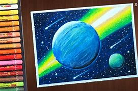 Image result for Galaxies Oil Pastel Drawing