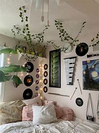 Image result for Bedroom with LED Lights and Fake Vines