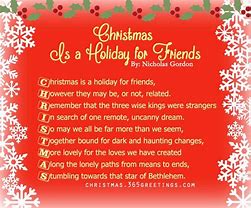 Image result for Christmas Poems for Friends