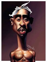 Image result for Tupac Caricature