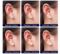 Image result for Stud Earring Size Chart