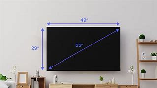 Image result for TV 55-Inch Size Cm