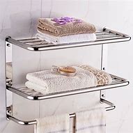 Image result for Bathroom Shelf and Towel Bar